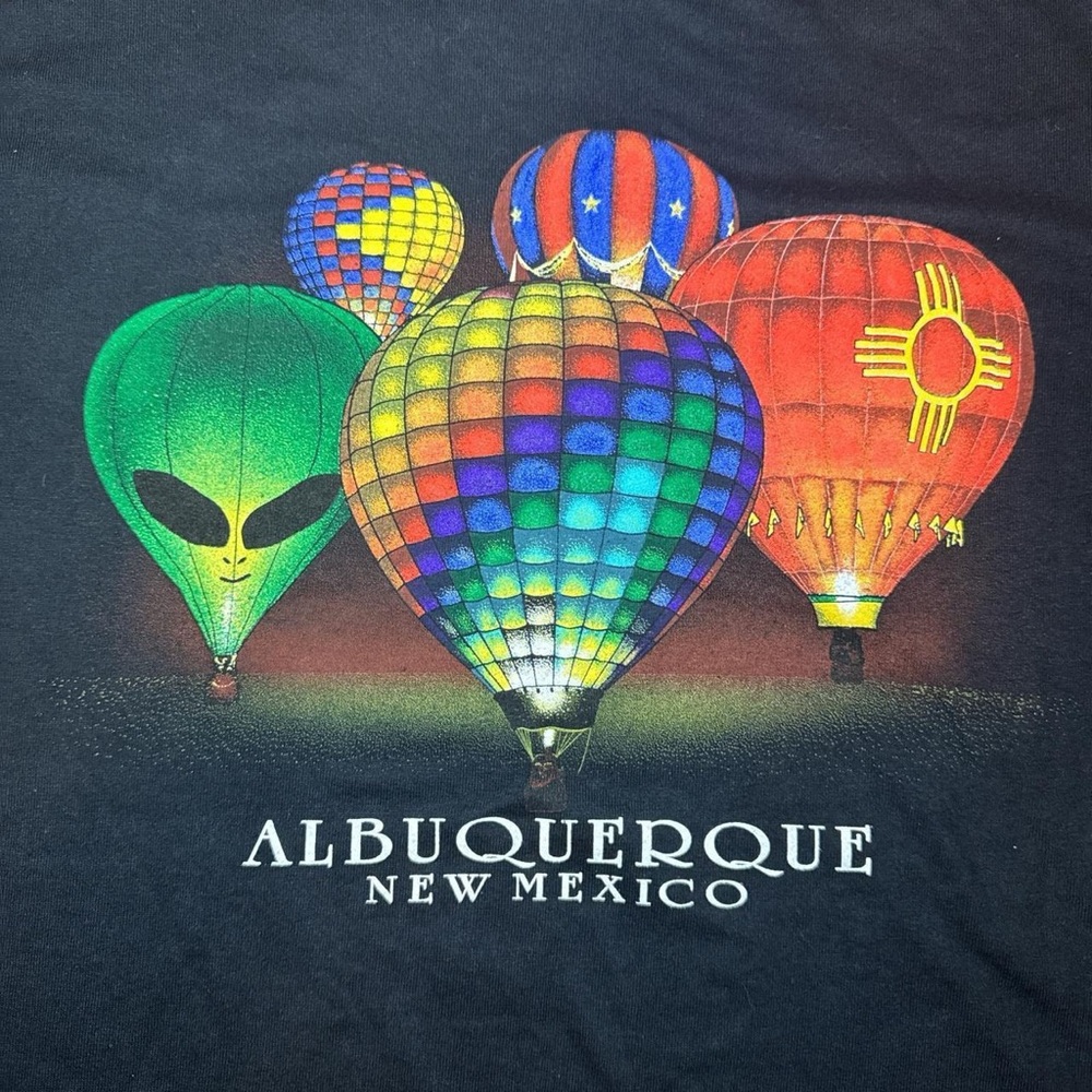 NWT Gildan Albuquerque NM Hot Air Balloon Festival Alien Graphic T-Shirt — SMALL - Picture 3 of 4
